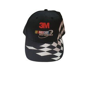 3M NASCAR Performance Adjustable Hat With Black & White Checkered Pattern